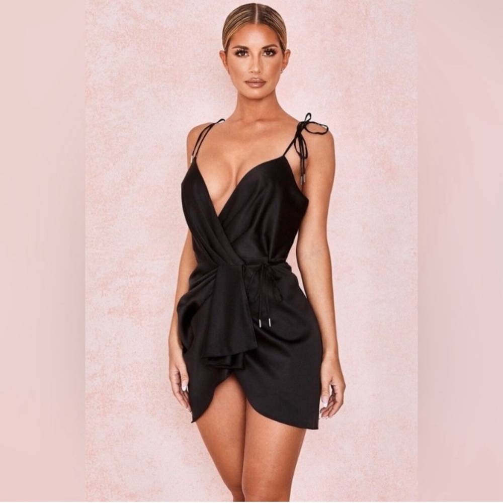 NWT New House of CB Maryam black dress XS